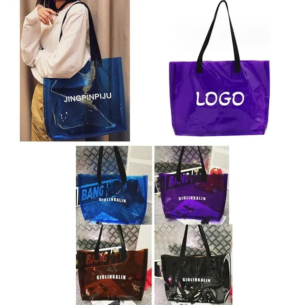 Colorful Clear PVC Waterproof Tote Bag