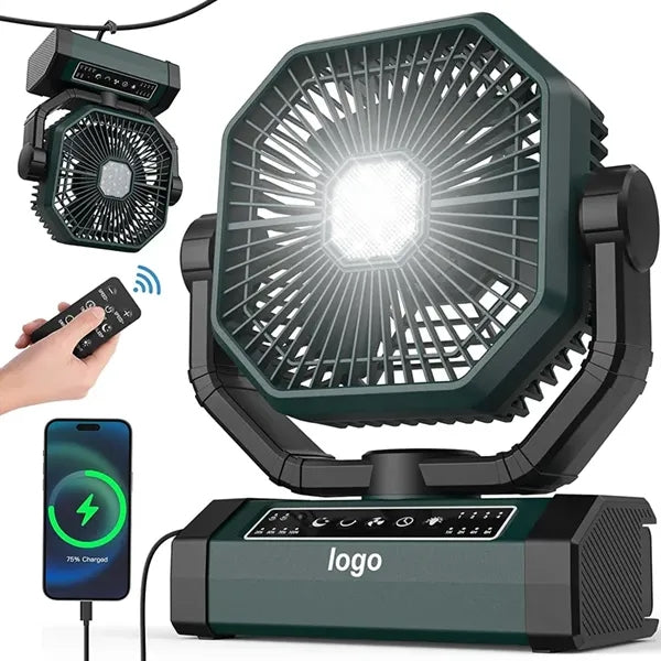 3 in 1 multifunctional portable rechargeable lighting fan
