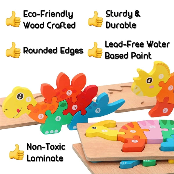 Toddler Wooden Dinosaur Puzzles