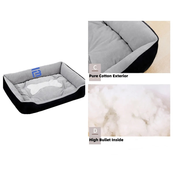 Rectangle Medium Small Dogs Machine Washable Sofa Puppy Bed