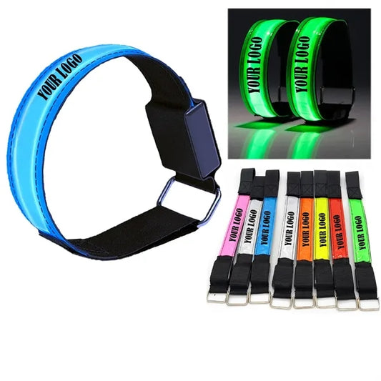 Rechargeable Wristband LED Armbands for Safety