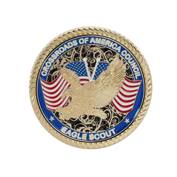1.75" 4 Colors 2 Sided Brass Challenge Coins