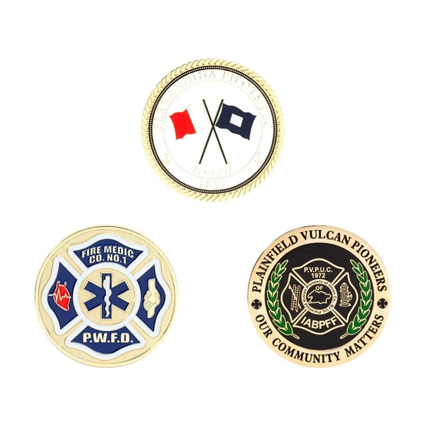 2" 4 Colors 2 Sided Zinc Challenge Coins