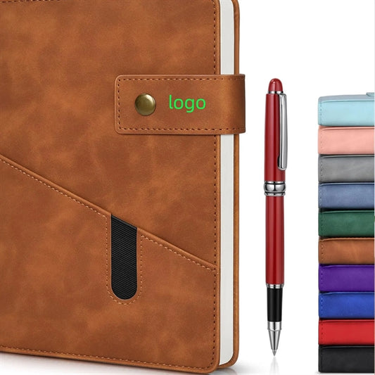 A5 Leather Hardcover Journal Notebooks Notepad For Writing
