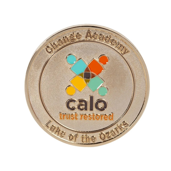 2" 4 Colors 2 Sided Brass Challenge Coins