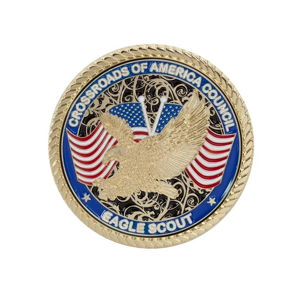 2" 4 Colors 2 Sided Brass Challenge Coins