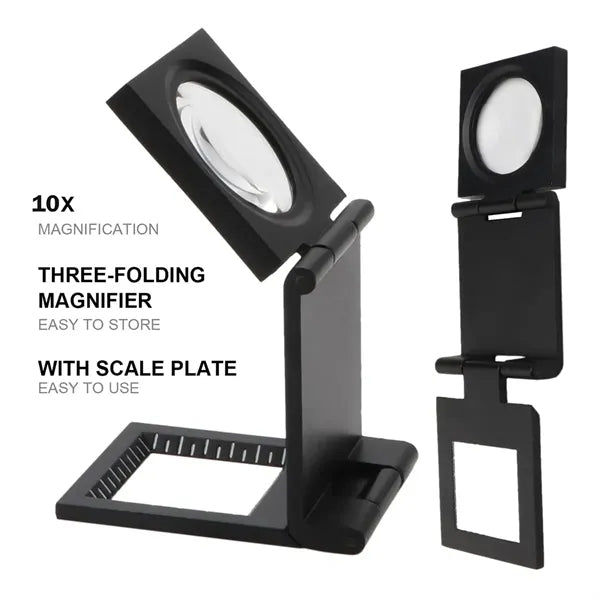 Three-Folding 10X Magnifying Glass