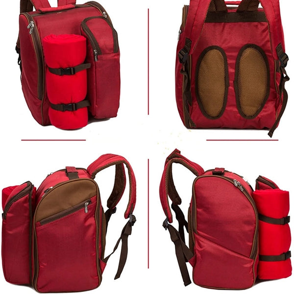 2 Person picnic cooler backpack bag with blanket