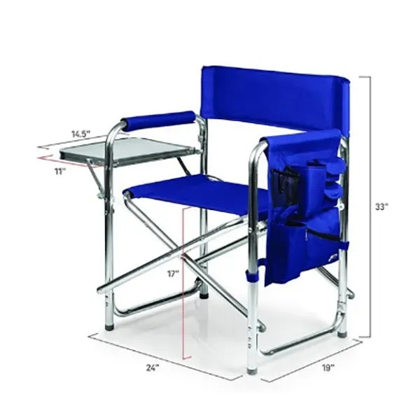 Deluxe Lightweight Folding Directors Chair With Side Table
