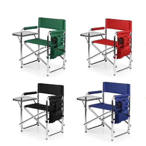 Deluxe Lightweight Folding Directors Chair With Side Table