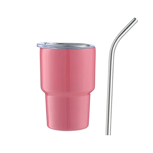 3 OZ Mini Travel Tumbler with Straw