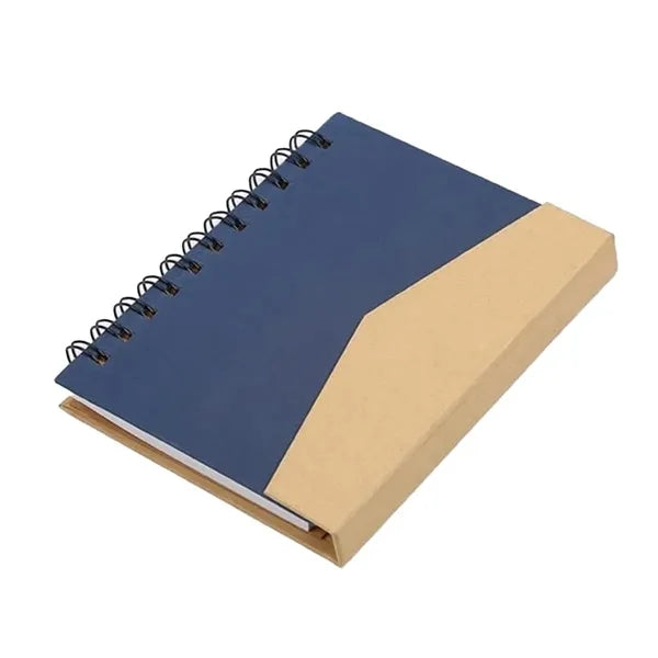 Spiral-Bound Notebook W/ Ballpoint Pen & Sticky Notes