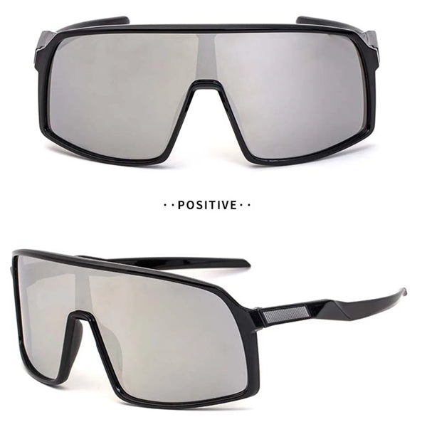 Oversized Mirrored Retro Reflective Sunglasses
