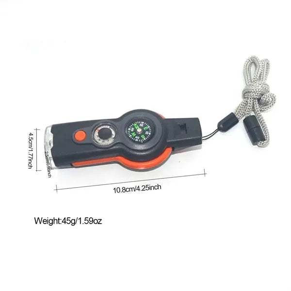 Emergency Survival Whistle with Lanyard 7in1 Multitool