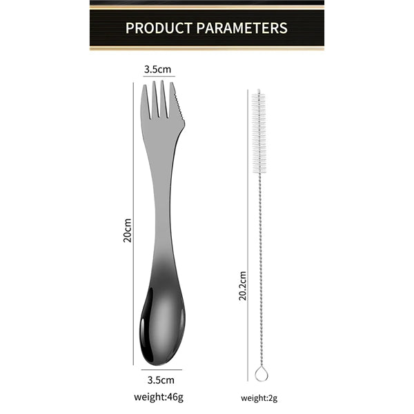 5 Pieces Stainless Steel Portable Cutlery