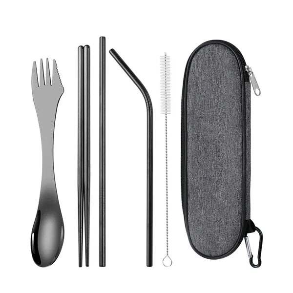 5 Pieces Stainless Steel Portable Cutlery