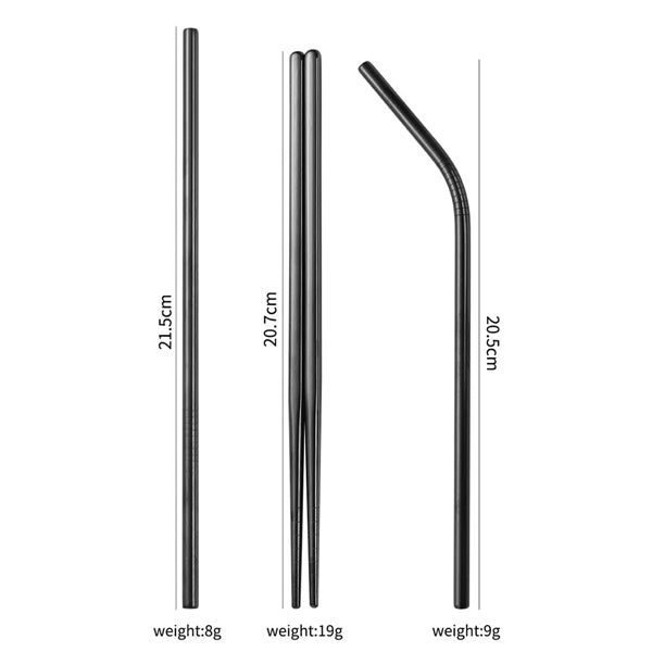 5 Pieces Stainless Steel Portable Cutlery