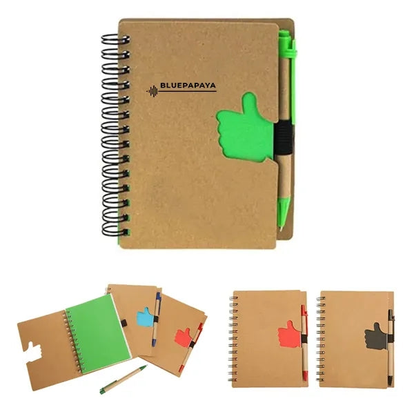 Thumb Up Spiral Notebook W/ Ballpoint Pen
