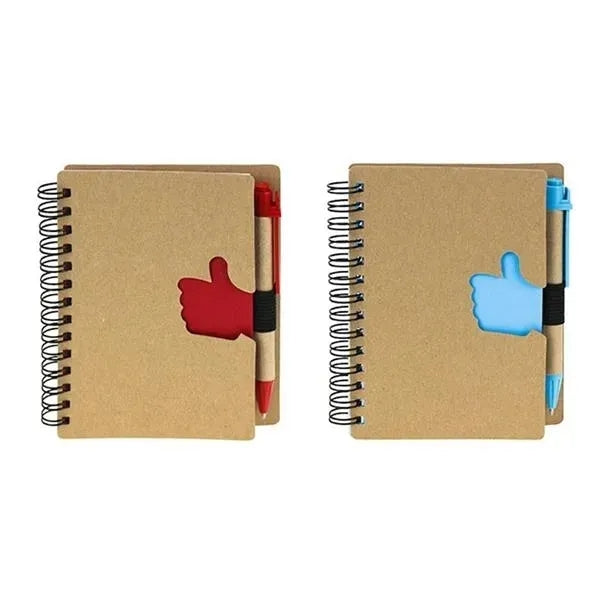 Thumb Up Spiral Notebook W/ Ballpoint Pen
