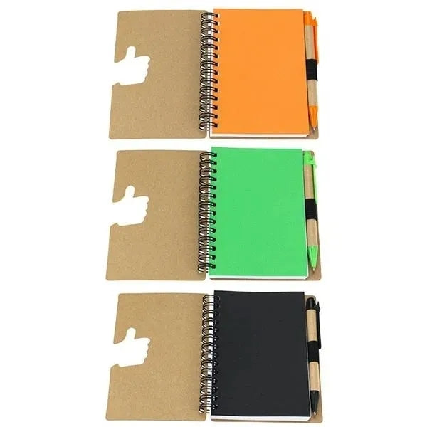 Thumb Up Spiral Notebook W/ Ballpoint Pen
