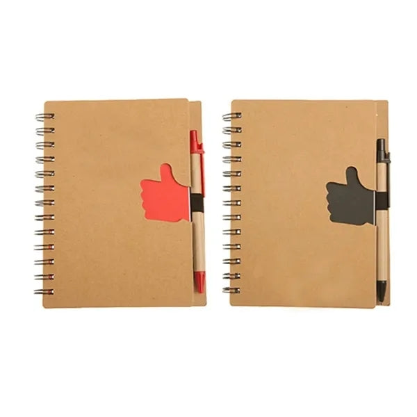 Thumb Up Spiral Notebook W/ Ballpoint Pen