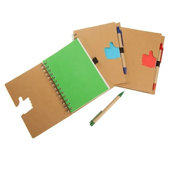 Thumb Up Spiral Notebook W/ Ballpoint Pen