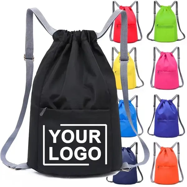 Drawstring Backpack Bag Sport Gym Sackpack