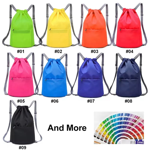 Drawstring Backpack Bag Sport Gym Sackpack