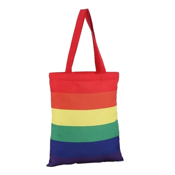 Rainbow Canvas Tote Bag