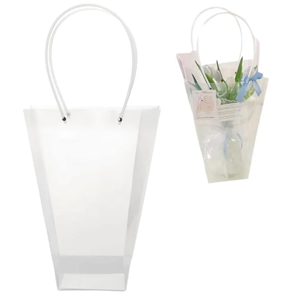 Clear Flower Bouquet Bags with Handle