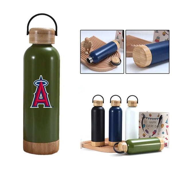 18 oz. Wood & Double-Wall Stainless Bottle
