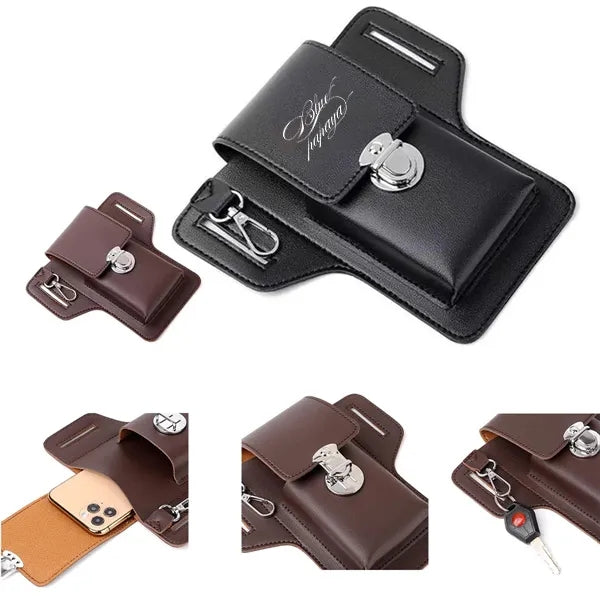 PU Leather Phone Holster Waist Bag