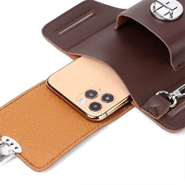 PU Leather Phone Holster Waist Bag