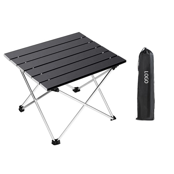 Outdoor Black Aluminum Folding Egg Roll Table With Bag