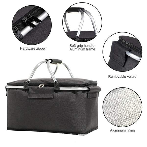 Insulated Cooler Picnic Basket