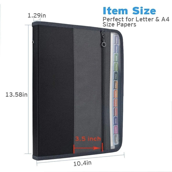 13 Pocket Expanding File Folder with Sticky Labels