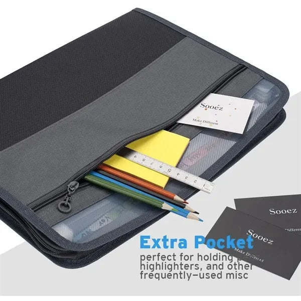 13 Pocket Expanding File Folder with Sticky Labels