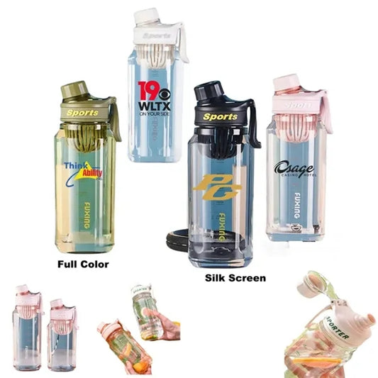 25/34 oz Plastic Sport Drinking Water Bottle with Lock