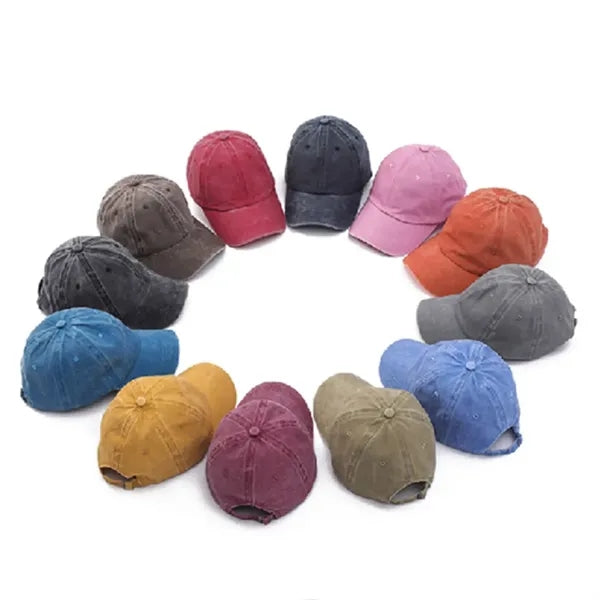 Adjustable Vintage Washed Distressed Baseball Cap