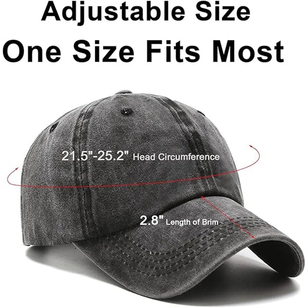 Adjustable Vintage Washed Distressed Baseball Cap