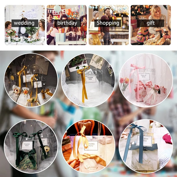 PVC Clear Gift Bags with Handle