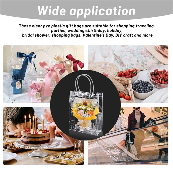 PVC Clear Gift Bags with Handle