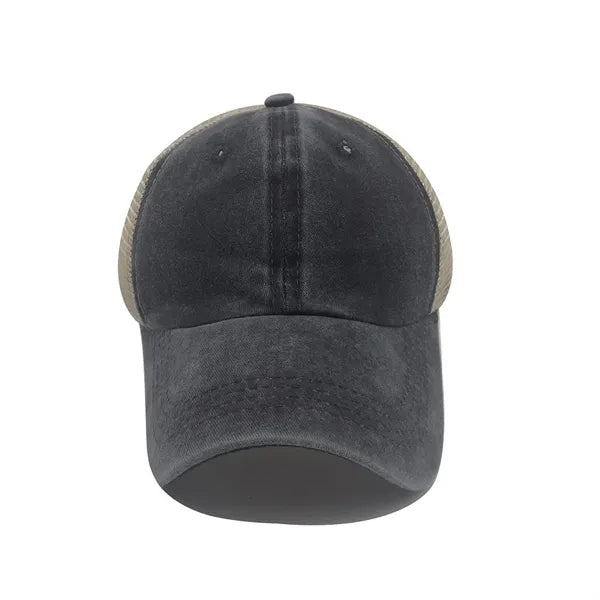 Vintage Washed Distressed Mesh Baseball Cap