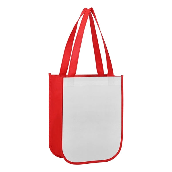 Small Laminated Curved Bottom Non-Woven Gift Bag(Ocean)