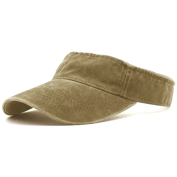 Vintage Washed Sport Sun Visor Hats Empty Top Baseball Cap