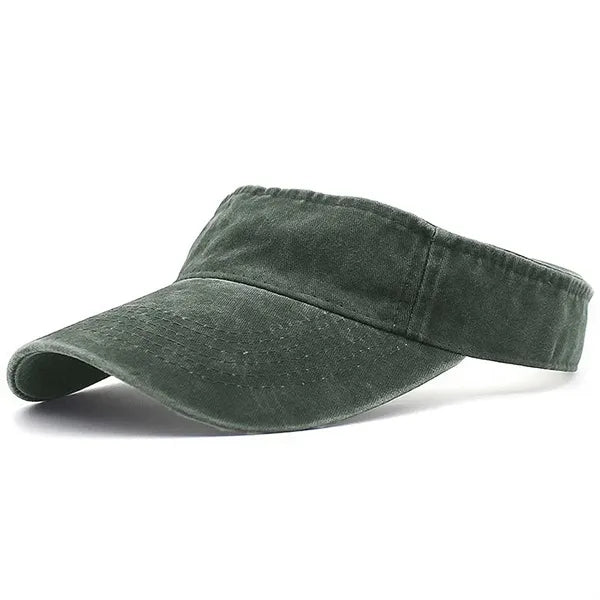 Vintage Washed Sport Sun Visor Hats Empty Top Baseball Cap