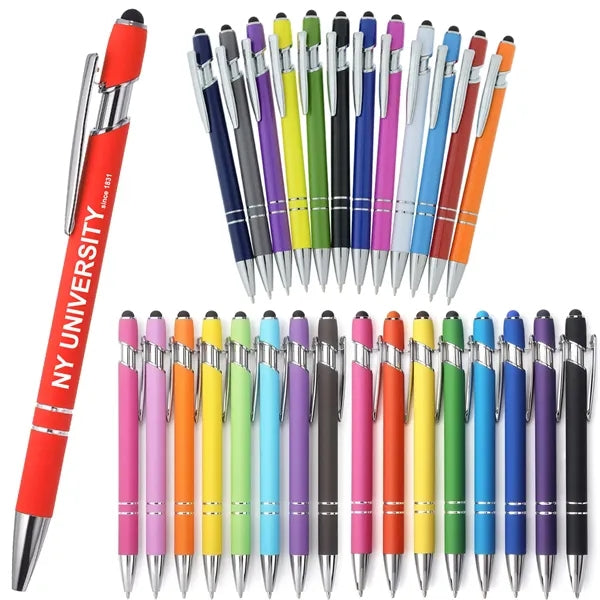 Rubberized Soft Touch Gel Stylus Pen