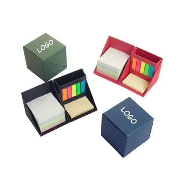 Sticky Notes With Cube Pencil Holder