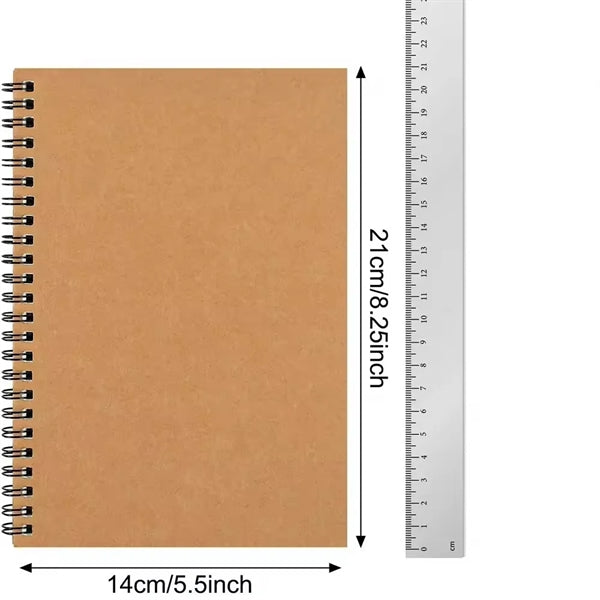 A5 Kraft Cover Spiral Notebook