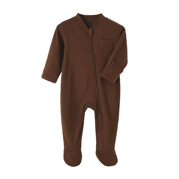 Cotton Baby Cloth Long Sleeve Zip Up Sleep N Play Pajama
